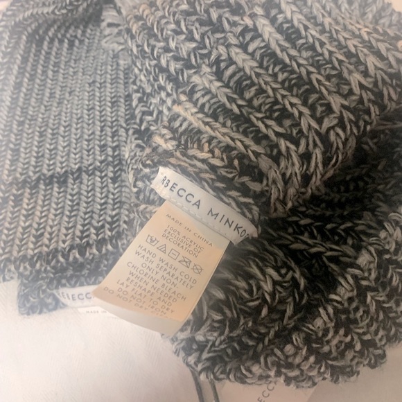 Rebecca Minkoff Cozy Pom Pom Beanie and Arm Warners. 100 Acrylic NWT - Picture 4 of 8